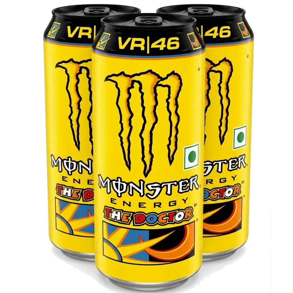 HEALTHIVA Monster The Doctor VR46 Carbonated L-Carnitine Zero Sugar Taurine Energy Drink