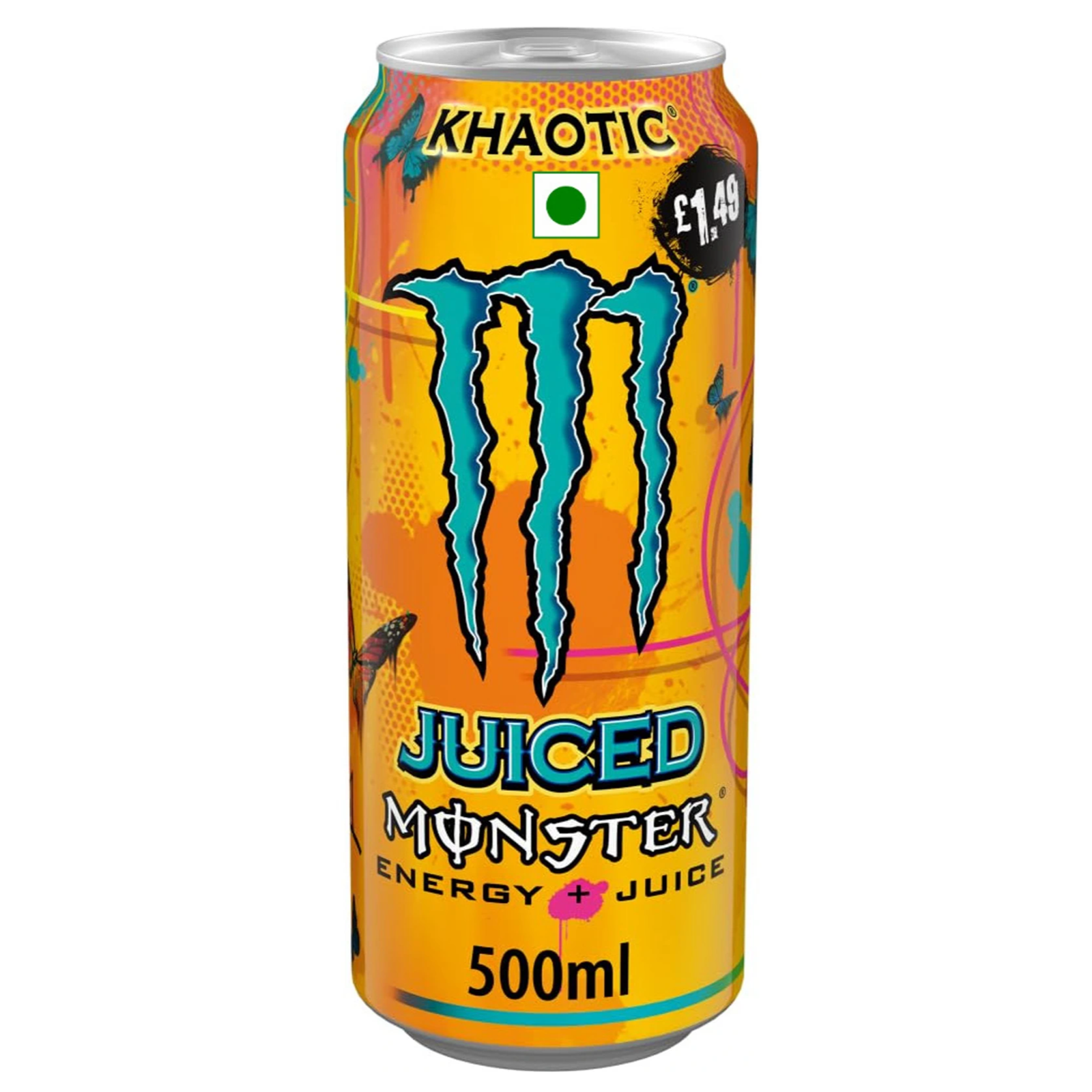 HEALTHIVA Monster Energy Khaotic Lemonade Carbonated L-Carnitine Zero Sugar Taurine Energy Drink