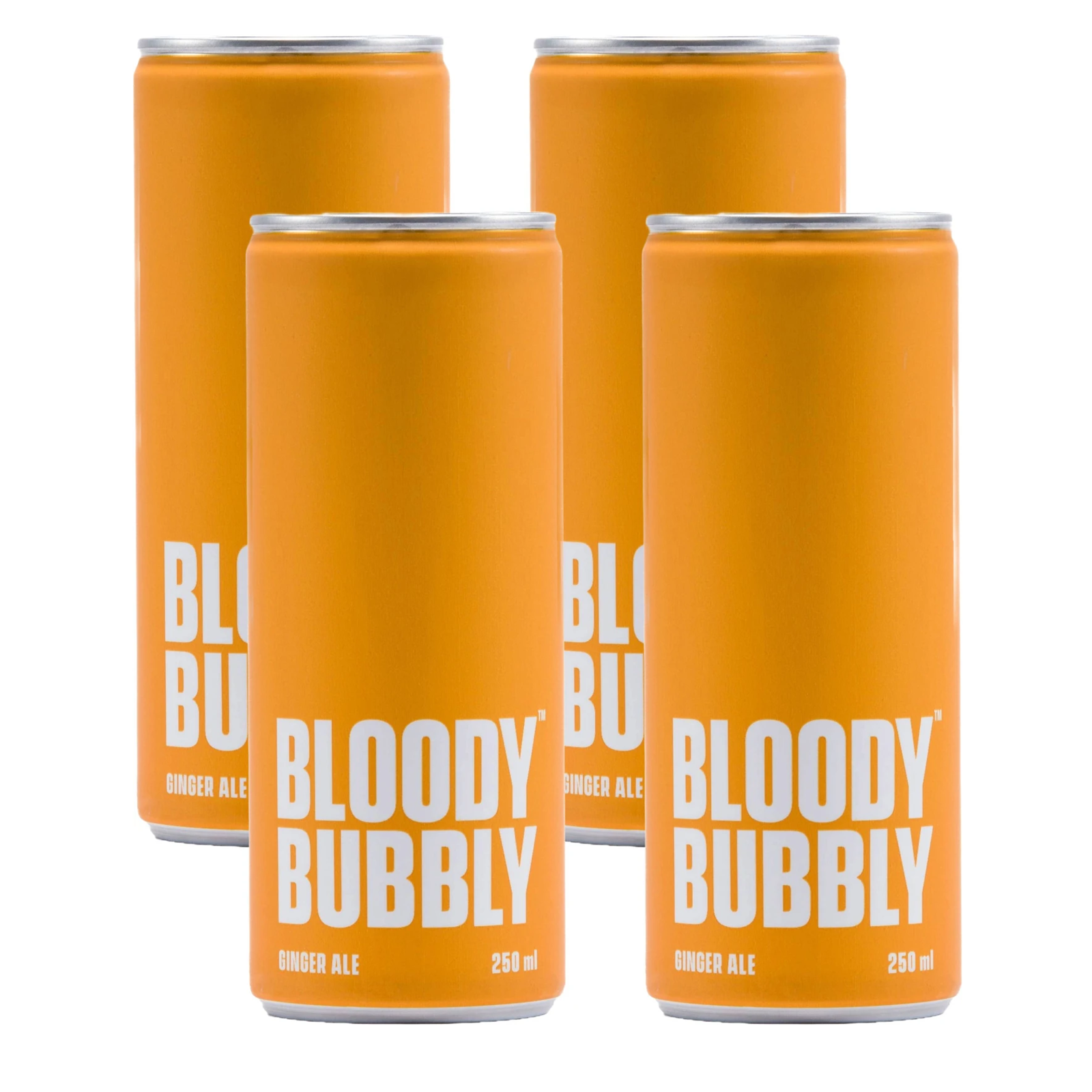 BLOODYBUBBLY Ginger Ale Soda Pack of 4