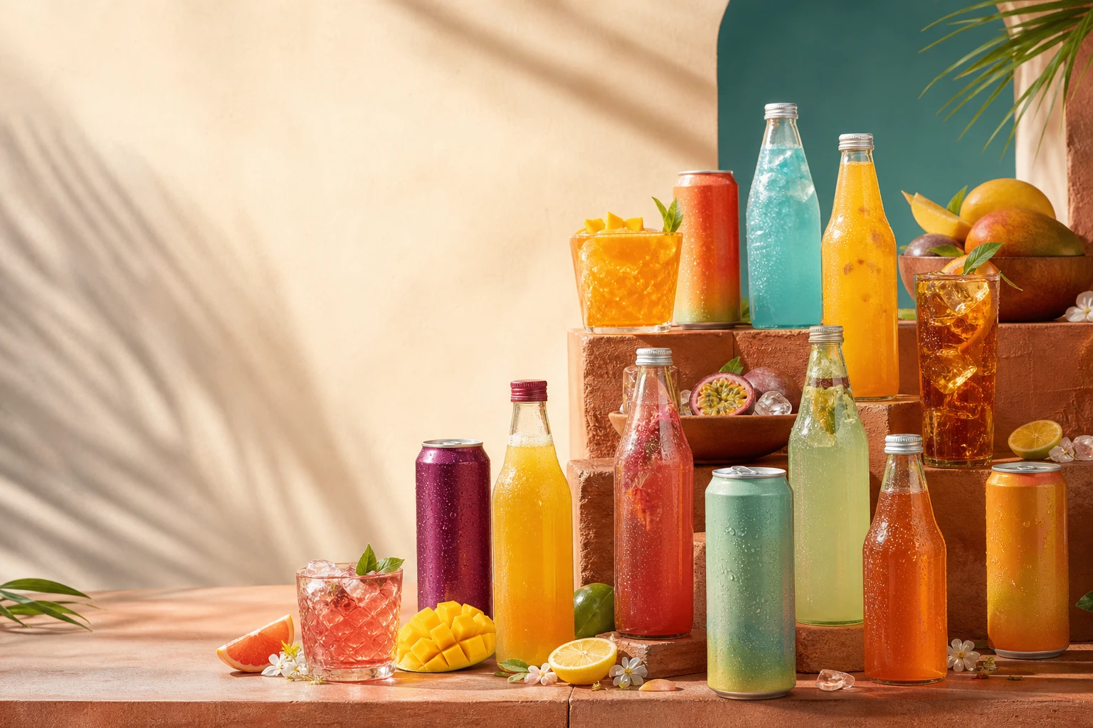 A colourful collection of original drinks